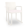 	Barcino Dining Armchair with Cushion Seat - White