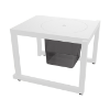 Barcino 19.7” x 17.7” Aluminum Ice Bin Side Table with Cover - White