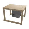 	Barcino 19.7” x 17.7” Aluminum Ice Bin Side Table with Cover - Sand