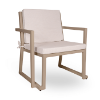Barcino Deep Cushion Chair with Aluminum Frame and Polyester Cushion - Sand