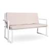 Barcino Deep Cushion Sofa with Aluminum Frame and Polyester Cushion - White