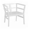 Click-Clack Polypropylene ArmChair without Cushion Option - White