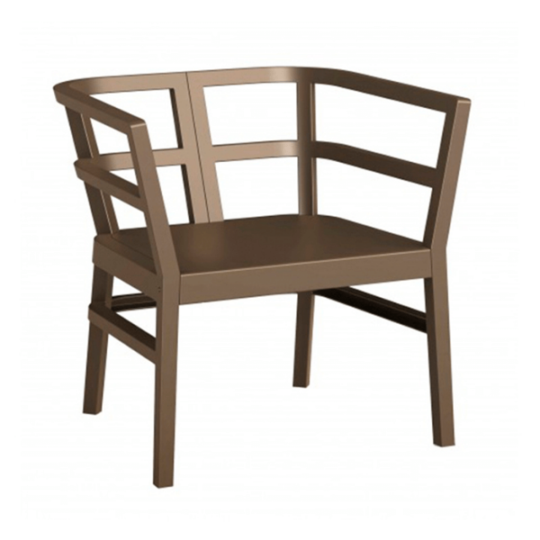Click-Clack Polypropylene ArmChair without Cushion Option - Chocolate