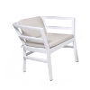 Click-Clack Polypropylene ArmChair with Cushion Option - White