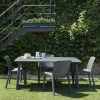 Dessa 35.4” x 63” Rectangle Polypropylene Patio Table - Lifestyle3