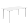 Dessa 35.4” x 63” Rectangle Polypropylene Patio Table - White