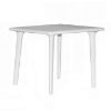Dessa 35.4” Square Polypropylene Patio Table - White