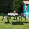 Dessa 35.4” Square Polypropylene Patio Table - Lifestyle