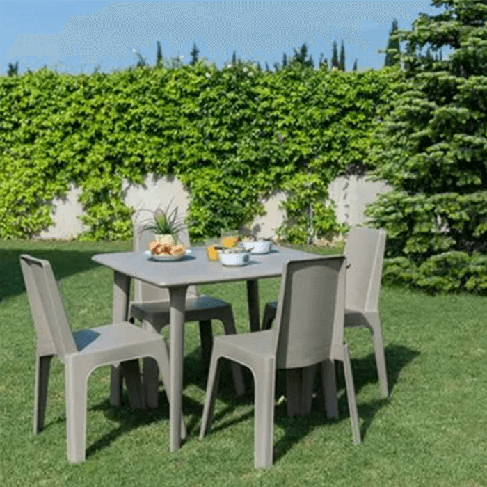 Dessa 35.4” Square Polypropylene Patio Table - Pool Furniture Supply