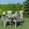 Dessa 35.4” Square Polypropylene Patio Table - Lifestyle2