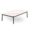 Hub 31.5” x 59” Baja Rectangular Coffee Table with HPL Top -  White Marble
