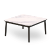Hub 31.5” Baja Square Coffee Table with HPL Top - White Marble
