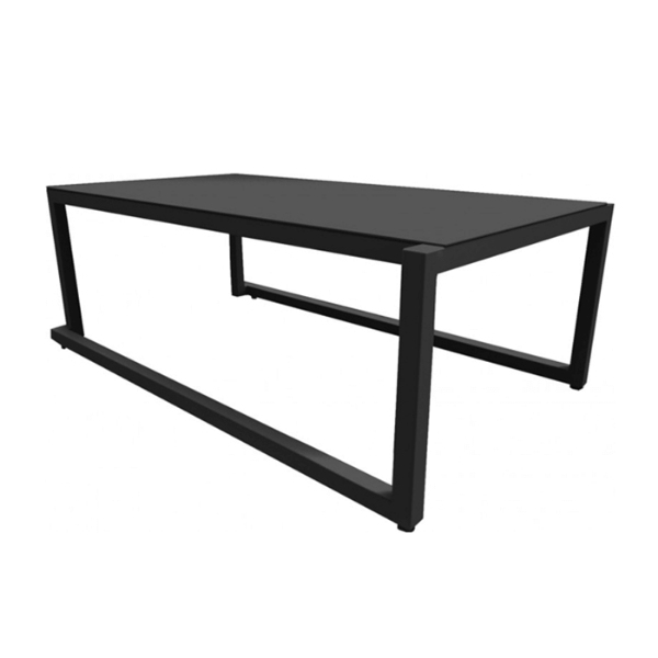 Barcino 39.8” x 23.6” Aluminum Coffee Table - Black