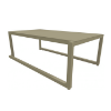 Barcino 39.8” x 23.6” Aluminum Coffee Table - Sand