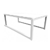 Barcino 39.8” x 23.6” Aluminum Coffee Table - White