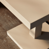 Barcino Square Pedestal Dining Table with Anodised Aluminum Frame, 31.5” or 35.4” - Detail