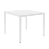 Barcino Square Patio Dining Table with Anodised Aluminum Frame, 31.5” or 35.4” - White