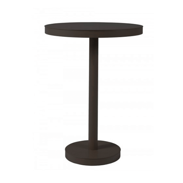 Barcino 23.6” Round Pedestal Bar Height Table  - Black
