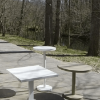 Barcino 23.6” Round Pedestal Bar Height Table  - Lifestyle