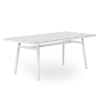 Barcino 70.9" x 35.4" Rectangular Patio Dining Table with Anodised Aluminum Frame - White