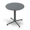 Bini 27.6” Polypropylene Round Dining Table - Dark Grey