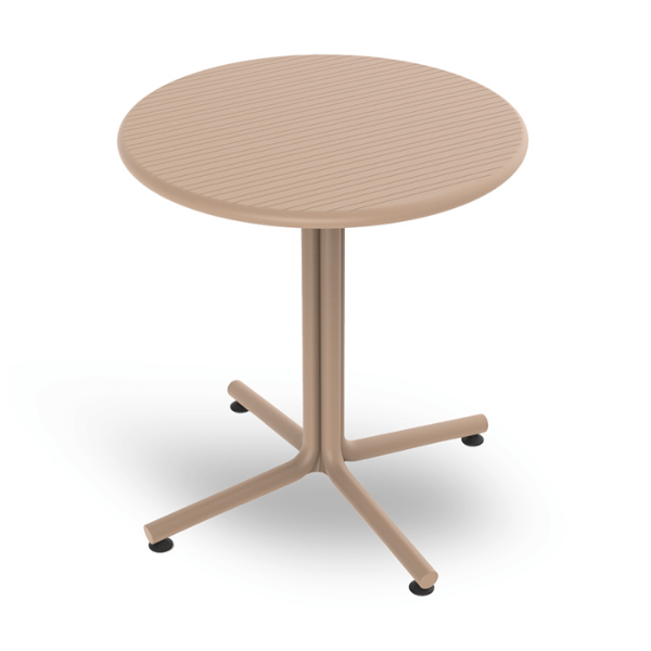 Bini 27.6” Polypropylene Round Dining Table - Sand