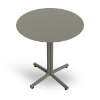 Bini 27.6” Polypropylene Round Dining Table with HPL Top - Green Grey