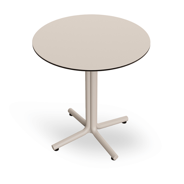 Bini 27.6” Polypropylene Round Dining Table with HPL Top - Ivory