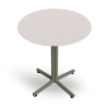 Bini 27.6” Polypropylene Round Dining Table with HPL Top - White/Green Grey