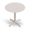 Bini 27.6” Polypropylene Round Dining Table with HPL Top - White/Ivory