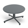 Bini 27.6” Polypropylene Round Lounge Side Table - Dark Grey