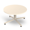 Bini 27.6” Polypropylene Round Lounge Side Table - Ivory
