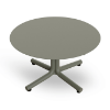 Bini 27.6” Polypropylene Round Lounge Side Table with HPL Top - Green Grey