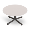 	Bini 27.6” Polypropylene Round Lounge Side Table with HPL Top - White/Dark Grey