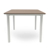 NOA 35.4” Square Patio Table with Polypropylene Top and Fiberglass Legs - Sand