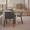 NOA 35.4” Square Patio Table with Polypropylene Top and Fiberglass Legs - Lifestyle