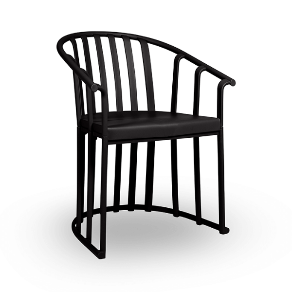 Raff Polypropylene Armchair without Seat Cushion Option - Black