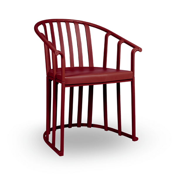 Raff Polypropylene Armchair without Seat Cushion Option - Burgundy