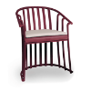 	Raff Polypropylene Armchair with Seat Cushion Option - Burgundy