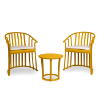 Raff Conversational Set with 2 Cushion Armchairs and 1 Side Table - Tuscan