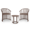 	Raff Conversational Set with 2 Armchairs and 1 Side Table -  Chocolate