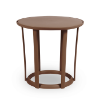 Raff Round Polypropylene Side Table - Chocolate