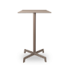 Sputnik 23.6” High Square Bar Height Table with HPL Top and Polyamide X Base - Chocolate