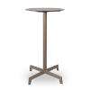 Sputnik 23.6” Round Bar Height Table with HPL Top and Polyamide X Base - Chocolate