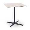 Toledo 27.6” Square Dining Patio Table with HPL Top and Painted Aluminum X Base - Grey/Anthracite