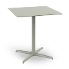 Toledo 27.6” Square Dining Patio Table with HPL Top and Painted Aluminum X Base - Green Grey