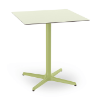 Toledo 27.6” Square Dining Patio Table with HPL Top and Painted Aluminum X Base - Light  Green