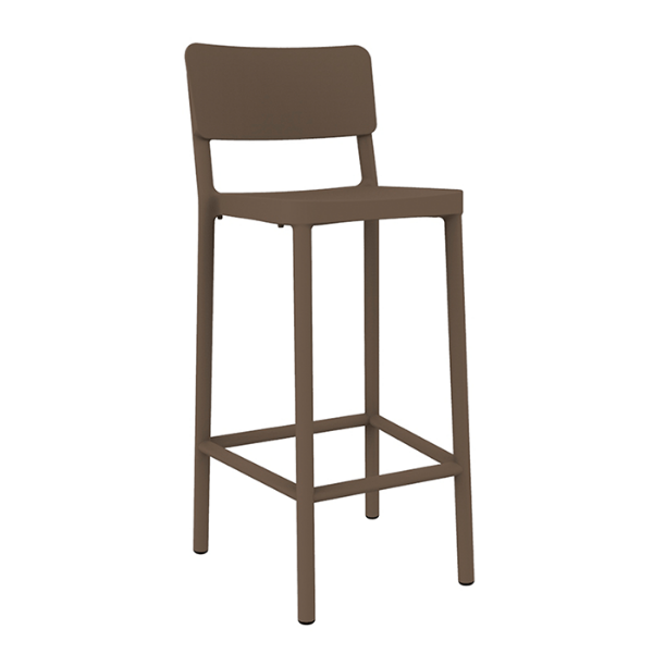 	Lisboa Polypropylene Armless Barchair - Chocolate