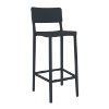 Lisboa Polypropylene Armless Barchair - Dark Grey
