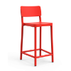 Lisboa Polypropylene Armless Counter Height Chair - Red